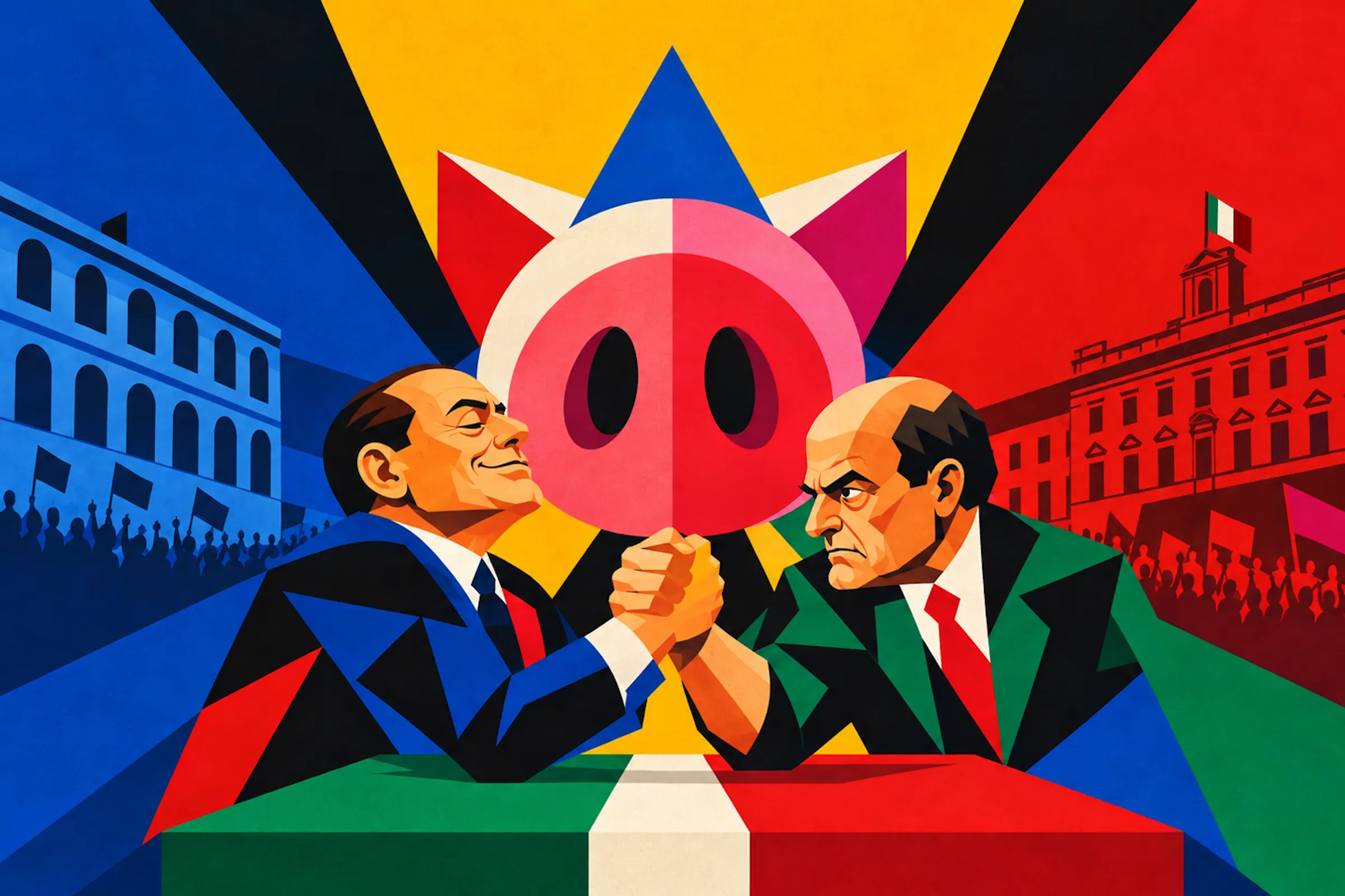 2013 - braccio di ferro tra bersani e berlusconi. sullo sfondo il porcellum